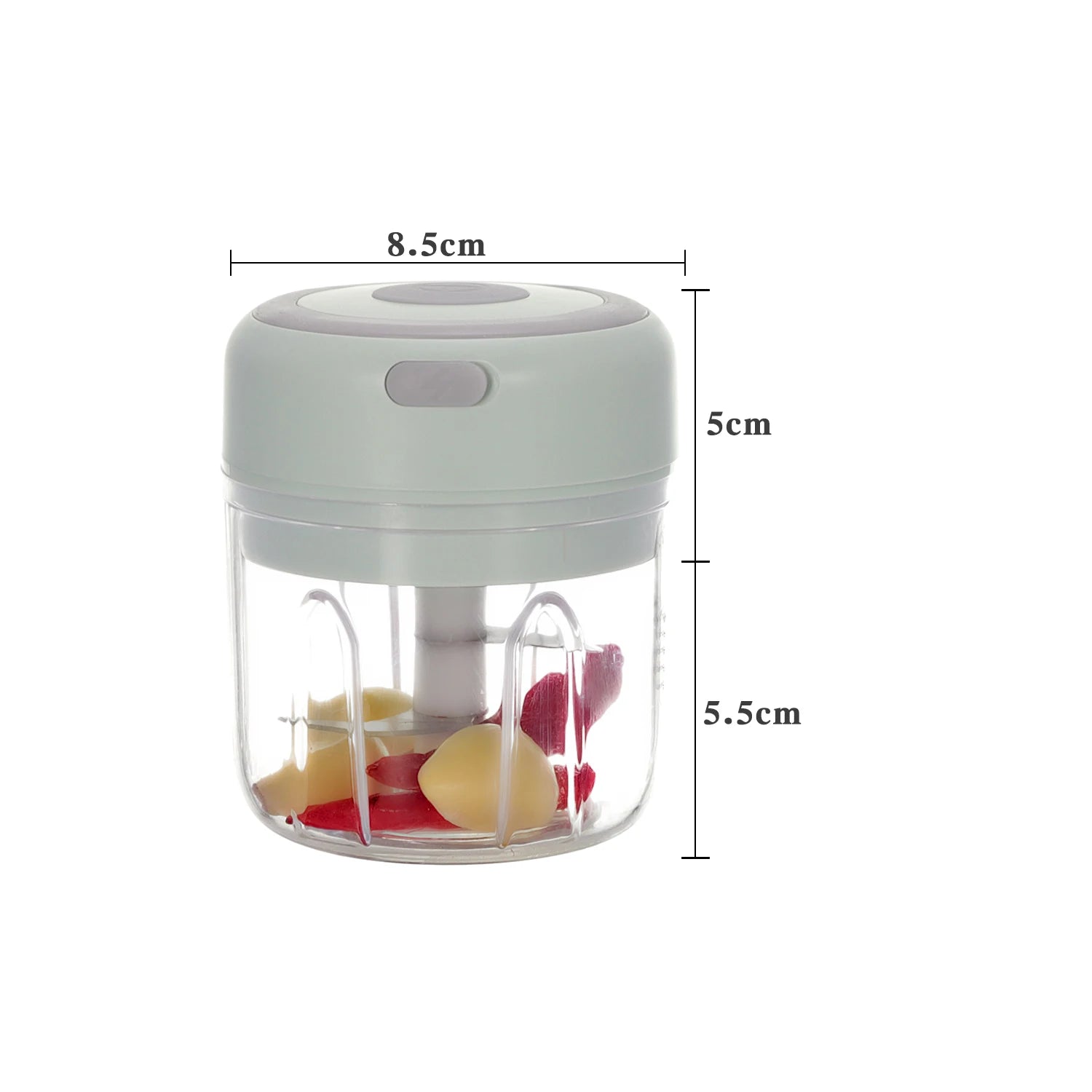 Mini Garlic Chopper, Electric Food Processor, Garlic Mincer Portable Processor for Chop Onion Ginger Vegetable Pepper Spice Meat