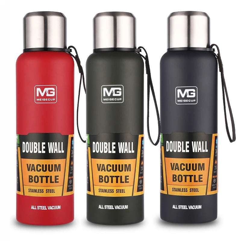 Stainless Steel Smart Water Bottle, Leak Proof, Double Walled, Keep Drink Hot & Cold, LCD Temperature Display