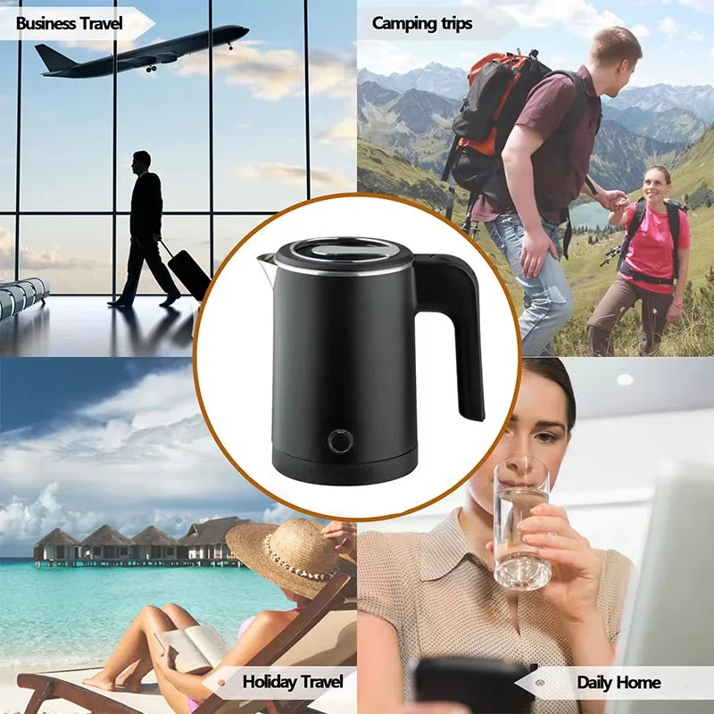 500ML Large Capacity Electric Kettle Stainless Steel Portable Water Boiler Fast Boil Smart Kettle for Home Hotel Water Kettle