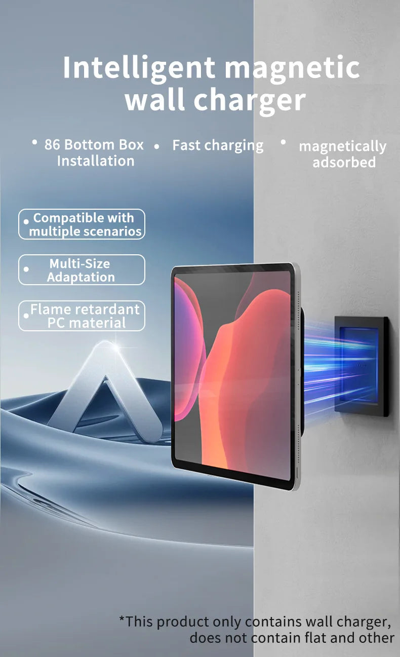 Wall Mount Fast Charger Tablet Magnetic Pad Holder Support for iPad Power Supply Stand Fast Charging Magnet Tablet Charger