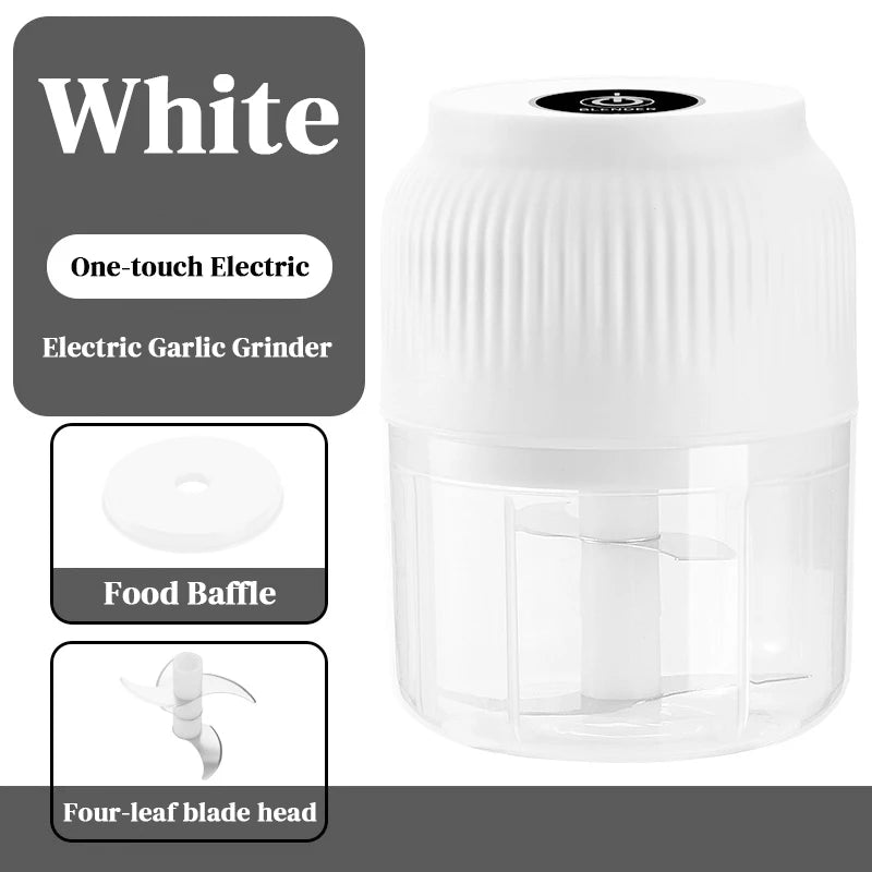 Electric Kitchen Food Chopper Mini Garlic Masher crusher USB Portable Meat Grinder Vegetable Chopper for Kitchen Gadgets