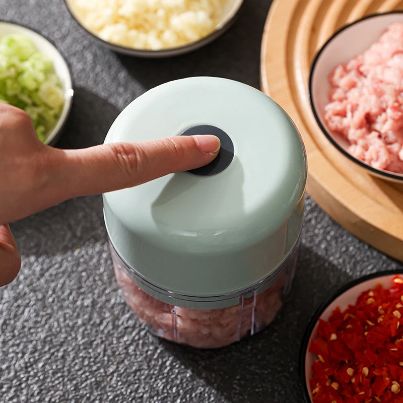 Electric Kitchen Food Chopper Mini Garlic Masher crusher USB Portable Meat Grinder Vegetable Chopper for Kitchen Gadgets