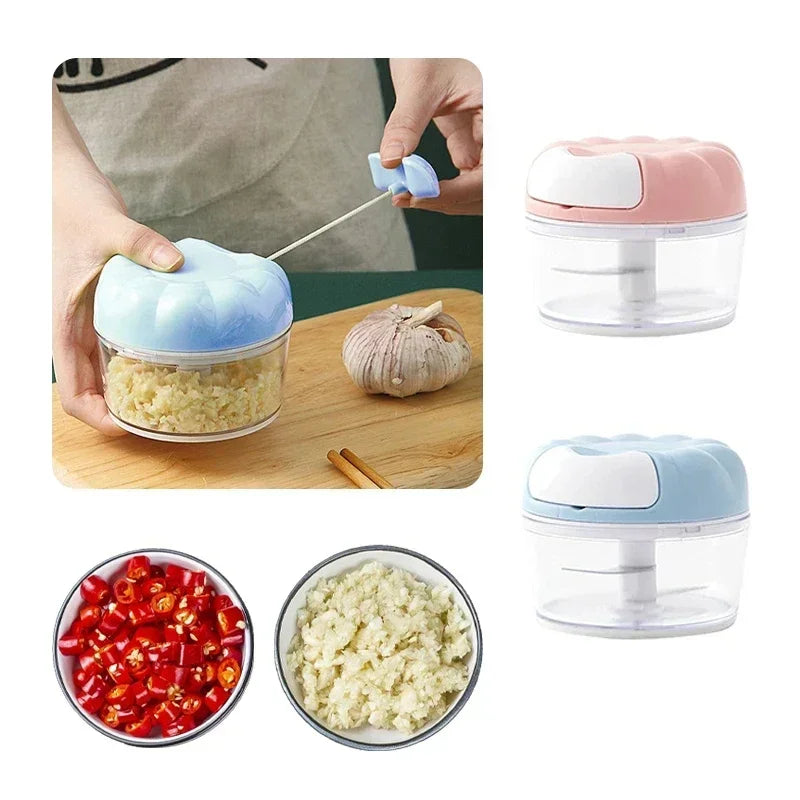 Mini Food Garlic Vegetable Grinder Chopper Mincer Crusher Press Portable Kitchen Gadget Multifunctional Onion Vegetable Machine