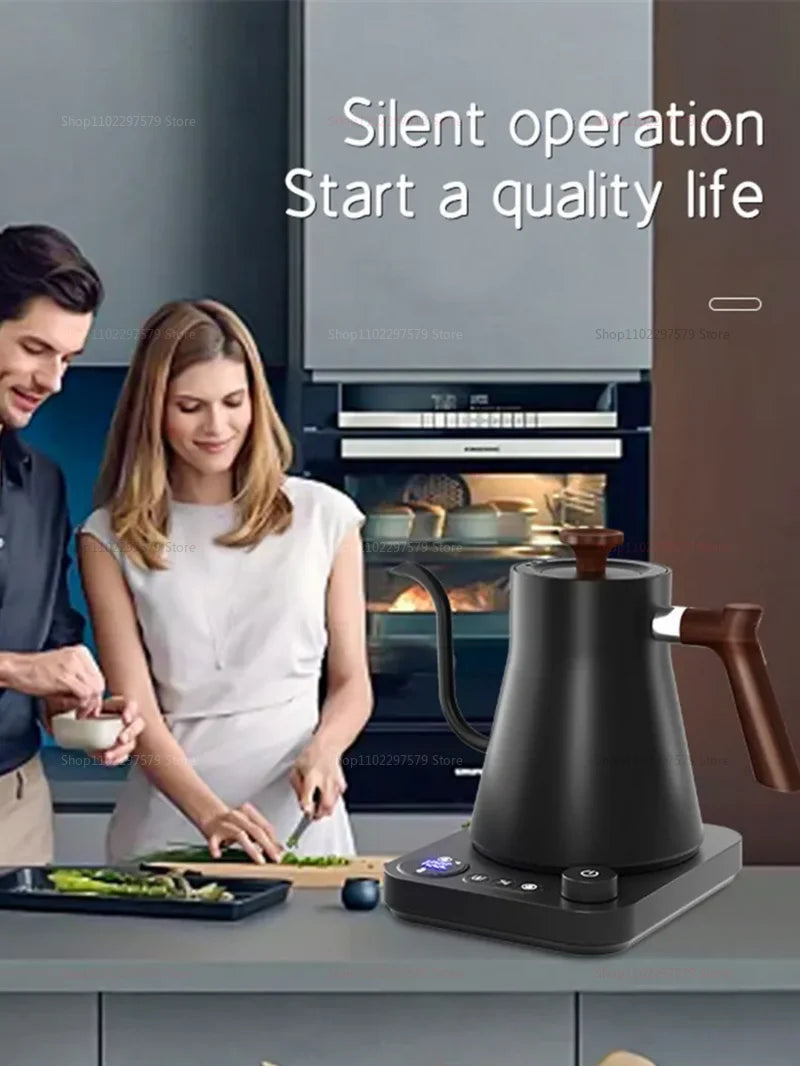 Electric Kettle 0.9L Temperature Control Stainless Steel Inner Quick Heating 1200W Electric Kettles for Pour Over Coffee Tea