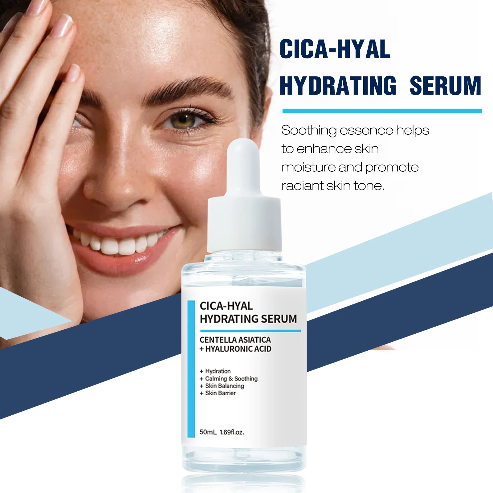 Facial Serum with Hyaluronic Acid Prone and Sensitive Skin Moisturizing Skin Firming Hydrating Dry Skin Care