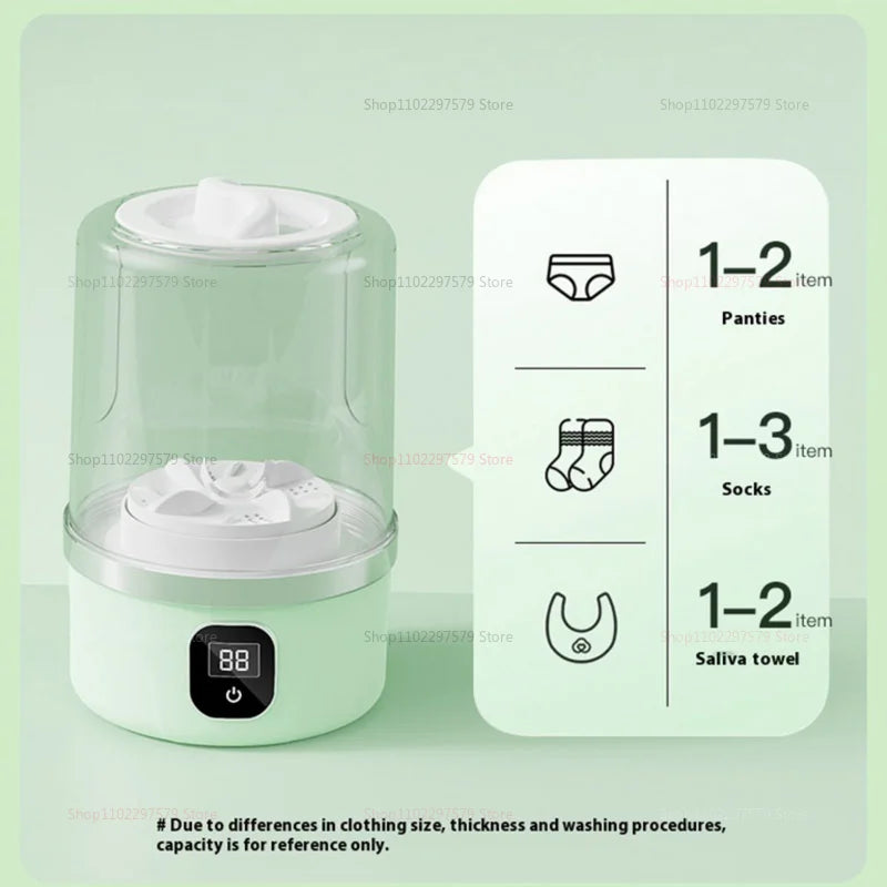 Portable Mini Washing Machine Small Laundry Washer Machine Clothes Cleaning Tool For Dormitories Travel Camping Hotel Apartment