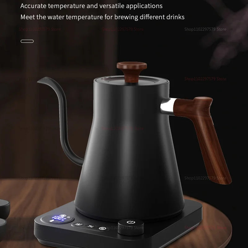 Electric Kettle 0.9L Temperature Control Stainless Steel Inner Quick Heating 1200W Electric Kettles for Pour Over Coffee Tea