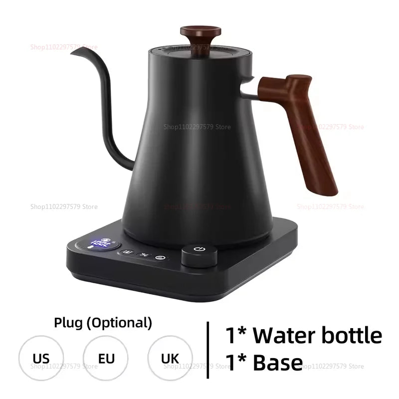 Electric Kettle 0.9L Temperature Control Stainless Steel Inner Quick Heating 1200W Electric Kettles for Pour Over Coffee Tea