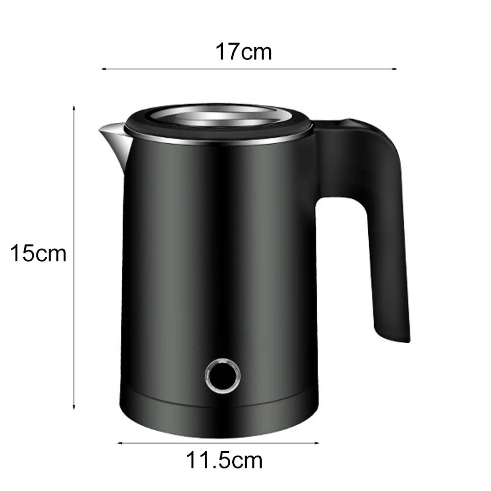 Travel Electric Kettle 500ML Stainless Steel Portable Water Boiler for Tea Coffee Family Hotel Kitchen Smart Travel Kettle