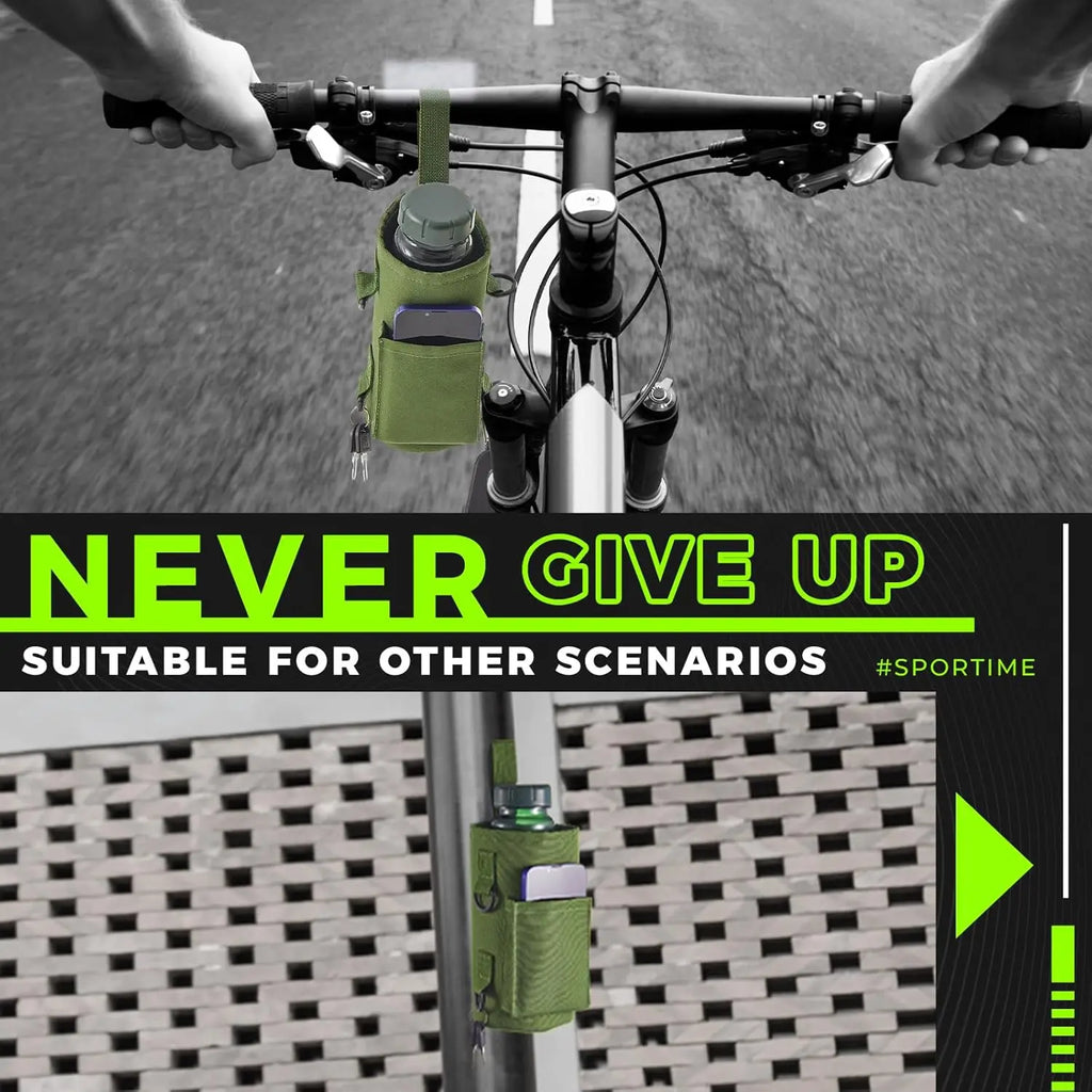 Magnetic Gym Water Bottle Bag Holder, Built-in Magnet for Easy Attachment to Metal Surface, Magnetic Bottle Sleeve Pouch