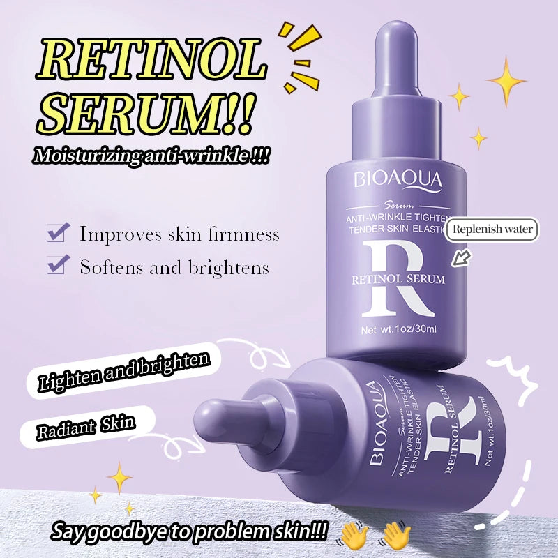 BIOAQUA Vitamin C Retinol Hyaluronic Acid Serum Moisturizing Brightening Hydrating Firming Facial Essence Beauty Face Skin Care