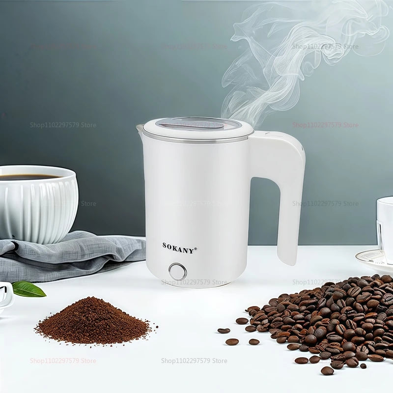 Travel Electric Kettle 500ML Stainless Steel Portable Water Boiler for Tea Coffee Home Office Camping Kitchen Smart Kettle