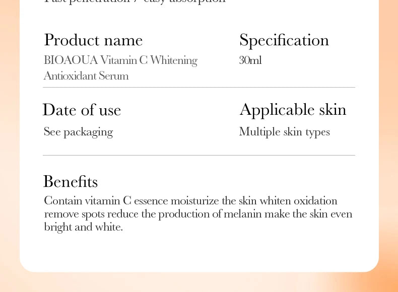 BIOAQUA Vitamin C Retinol Hyaluronic Acid Serum Moisturizing Brightening Hydrating Firming Facial Essence Beauty Face Skin Care