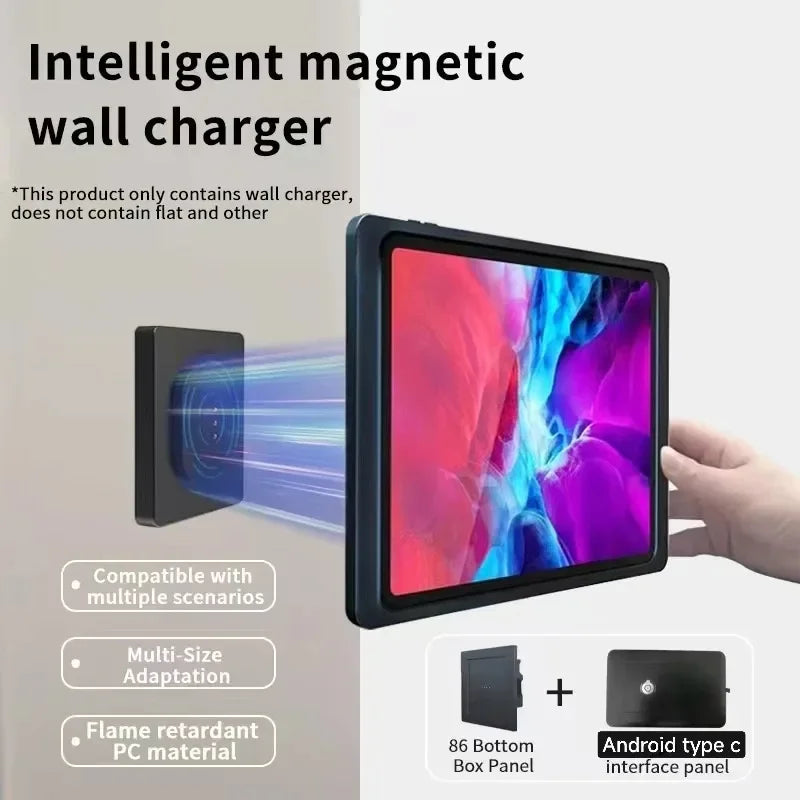 Wall Mount Fast Charger Tablet Magnetic Pad Holder Support for iPad Power Supply Stand Fast Charging Magnet Tablet Charger