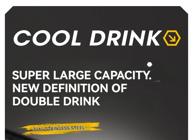 1L Insulated Stainless Steel Bottle Thermos Water Cup Qutdoor Sports with Handle Vacuum Double Wall Flasks