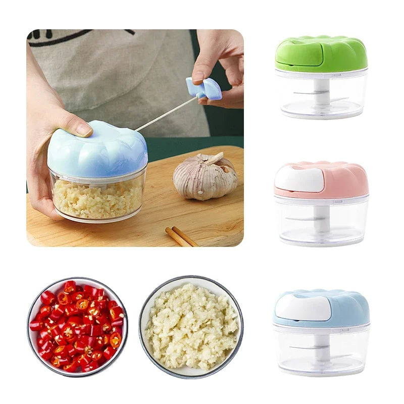 Mini Food Garlic Vegetable Grinder Chopper Mincer Crusher Press Portable Kitchen Gadget Multifunctional Onion Vegetable Machine