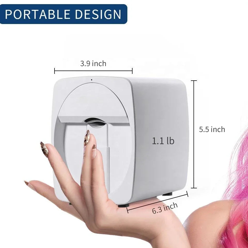 3D Nail Printer Inteligente Móvil Nail Printer App Control DC5V/2A Professional Digital Nails or Printing 2024
