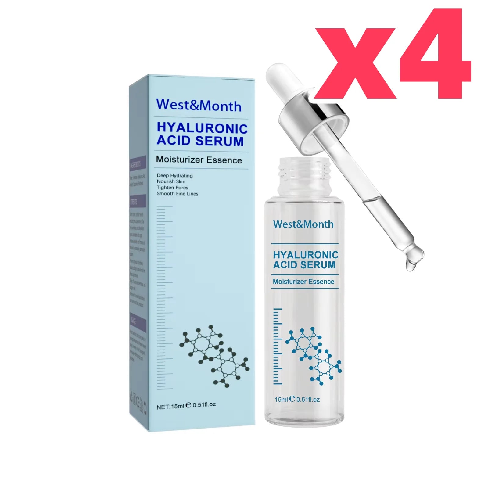Hyaluronic Acid Face Serum Reduce Fine Line Shrink Pores Tightening Wrinkle Remover Deep Hydrating Nourishing Anti Aging Essence