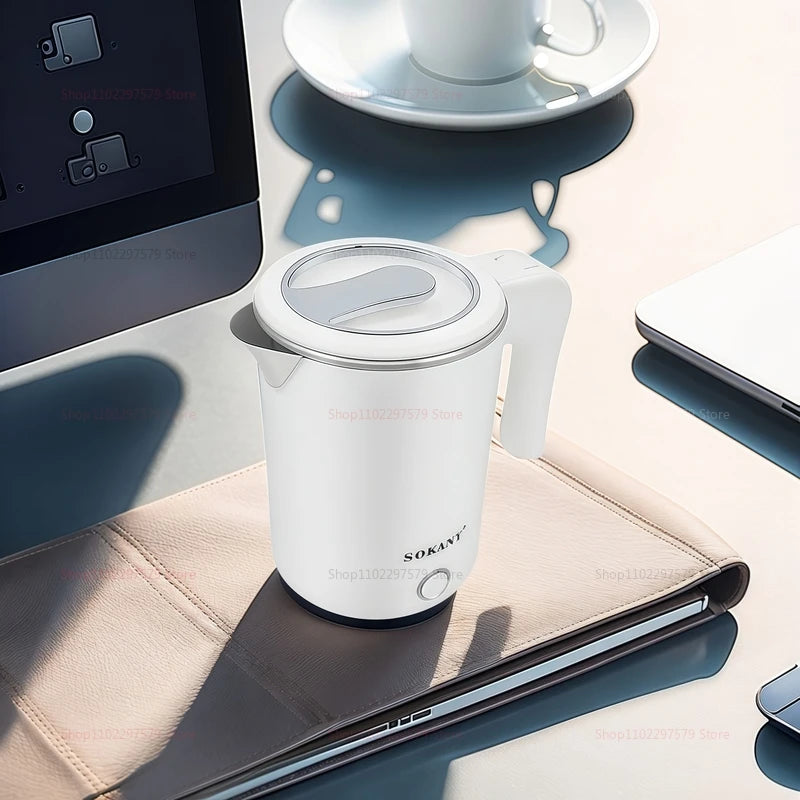 Travel Electric Kettle 500ML Stainless Steel Portable Water Boiler for Tea Coffee Family Hotel Kitchen Smart Travel Kettle