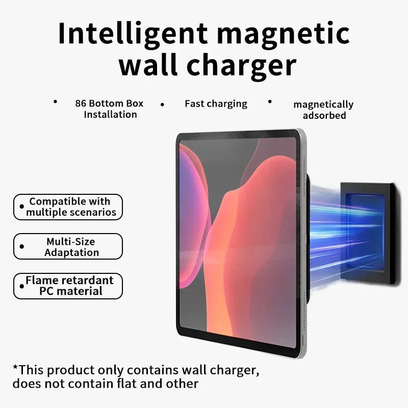 Wall Mount Fast Charger Tablet Magnetic Pad Holder Support for iPad Power Supply Stand Fast Charging Magnet Tablet Charger