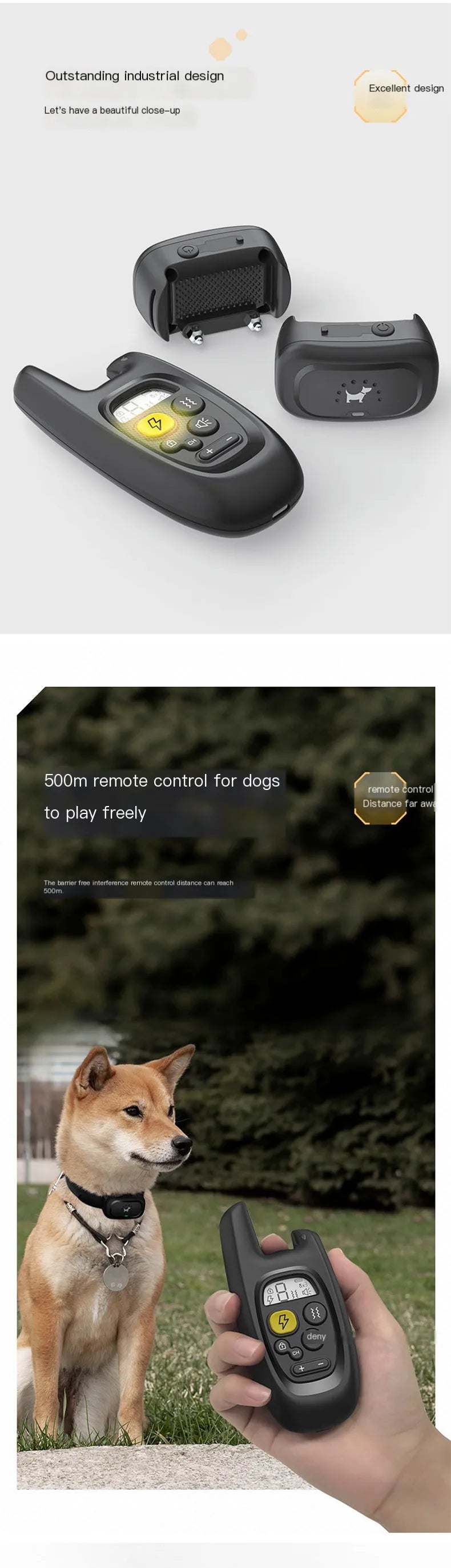 Dog training device remote control barking device pet dog trainer electric shock collar pet supplies waterproof