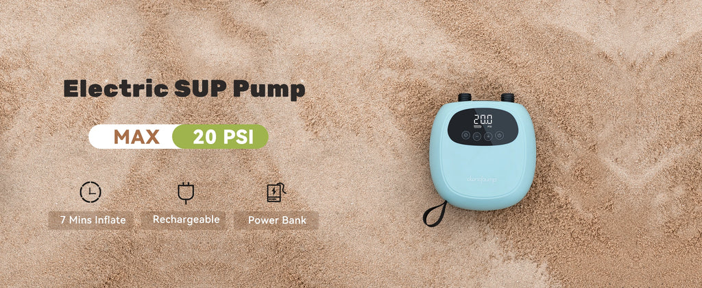 dwndpump Electric 20PSI SUP Pump 38.48Wh Battery Paddle Board Inflation Deflation for Kayak Boat Surfing Board Stand Up Paddle