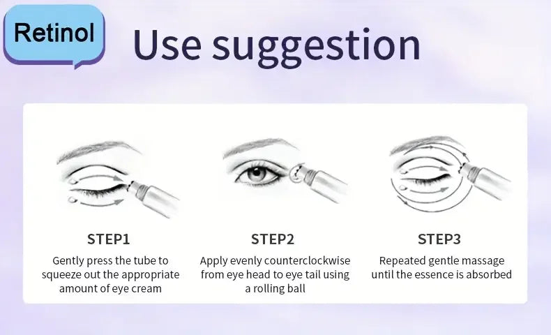 Retinol Eye Cream - Natural ingredient care, long-lasting moisturizing formula, eye care, caring for the skin around the eyes