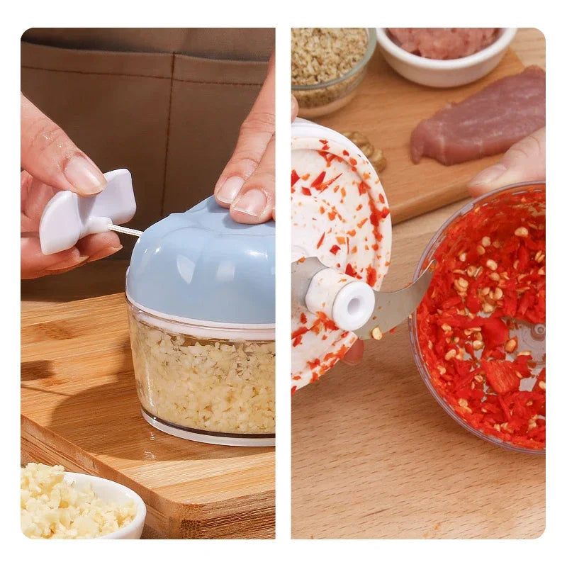 Mini Food Garlic Vegetable Grinder Chopper Mincer Crusher Press Portable Kitchen Gadget Multifunctional Onion Vegetable Machine