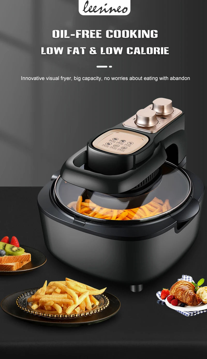 Multifunctional Home Air Fryer Without Oil Intelligence 6L Oven 220V 1100W LED Touch Panel Temperature Control Visual Air Frying