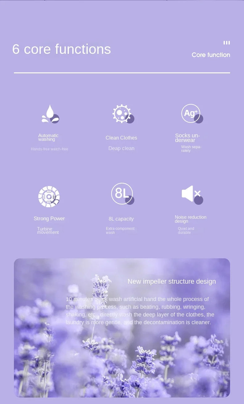 Mini Portable Folding Washing Machine For Home Dormitory Student Single Person Travel Automatic Small Washing Machine