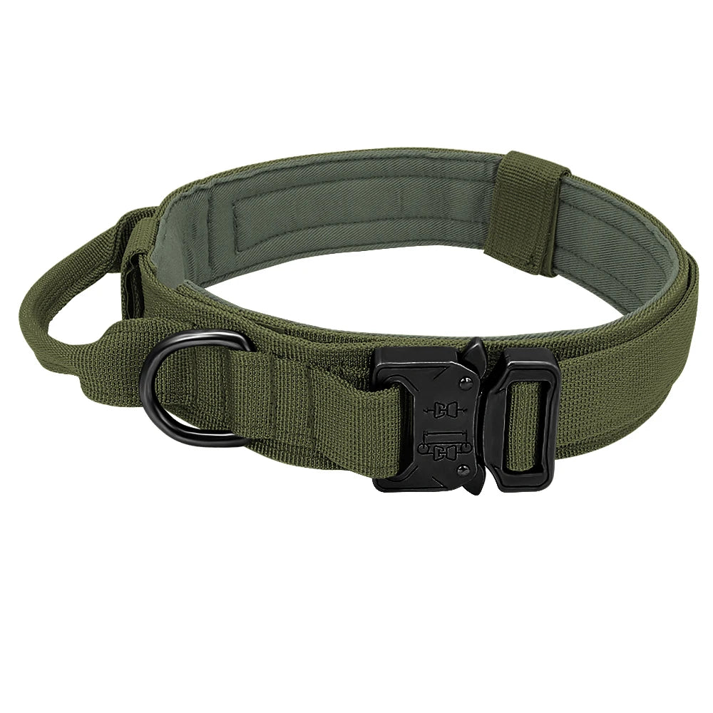 Military Tactical Dog Collar Nylon Dogs Collars Durable Pet Training Necklace Adjustable For Medium Large Dogs French Bulldog