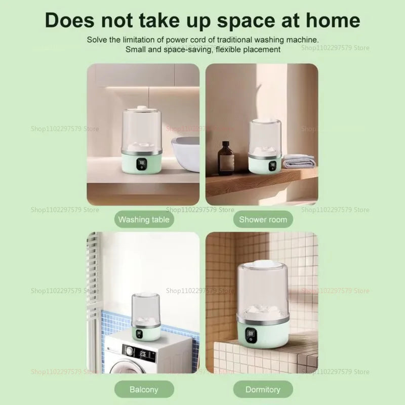 Portable Mini Washing Machine Small Laundry Washer Machine Clothes Cleaning Tool For Dormitories Travel Camping Hotel Apartment