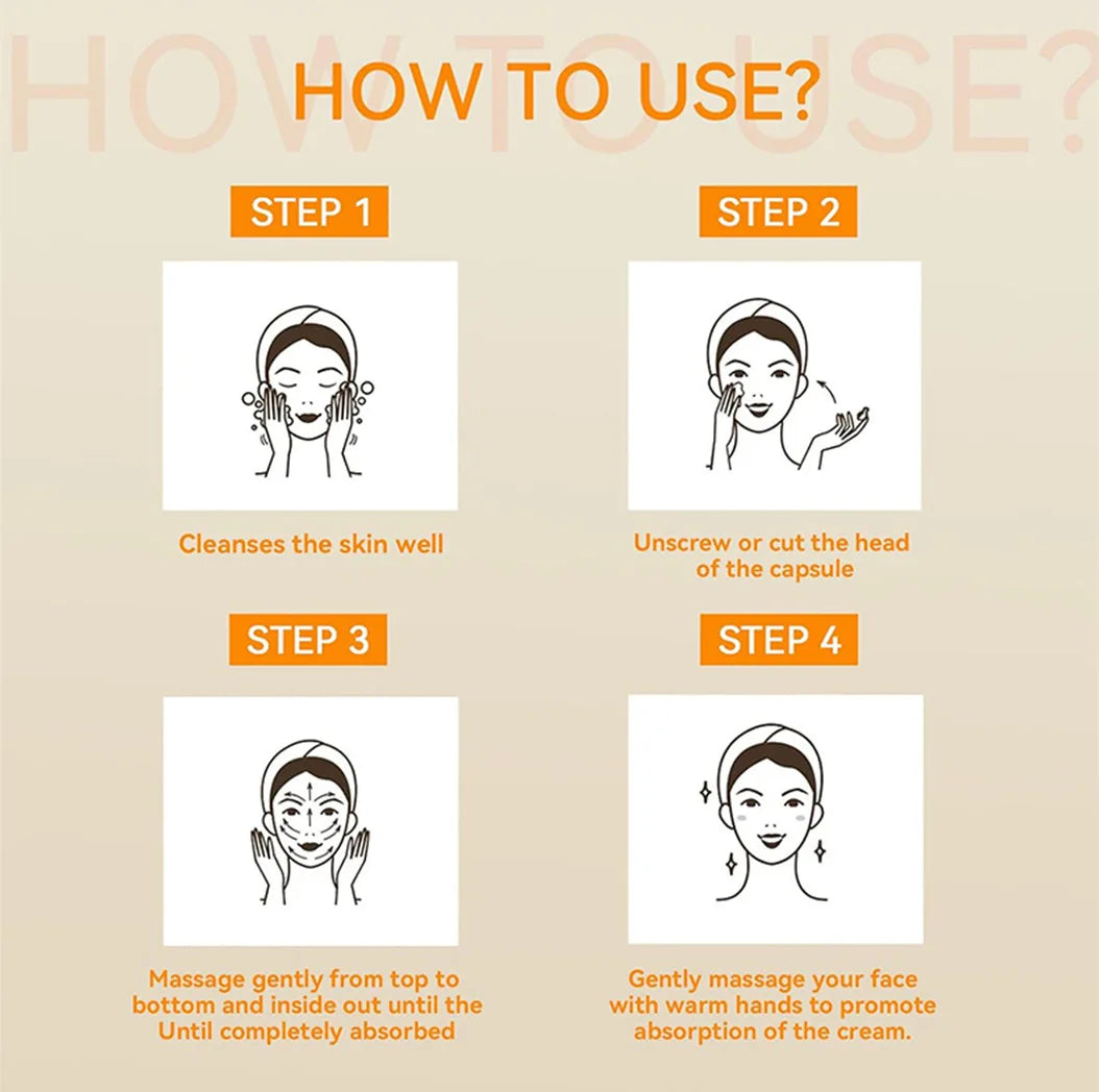 Hyaluronic Acid Capsules Serum Repair Moisturizing Face Serum Anti-Wrinkle Firming Brighten Deeply Nourishes Firming  Skin Care