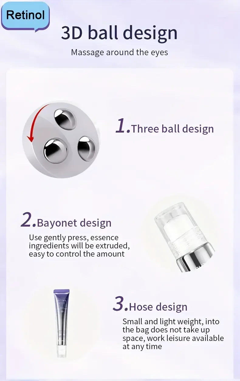 Retinol Eye Cream - Natural ingredient care, long-lasting moisturizing formula, eye care, caring for the skin around the eyes