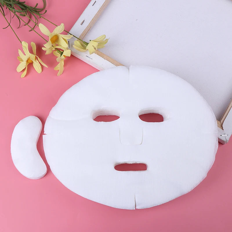100pcs/lot Disposable Face Mask DIY Soft Non-toxic Pure Facemask Sheet Beauty Tools Breathable Cotton Face Mask Sheet Paper