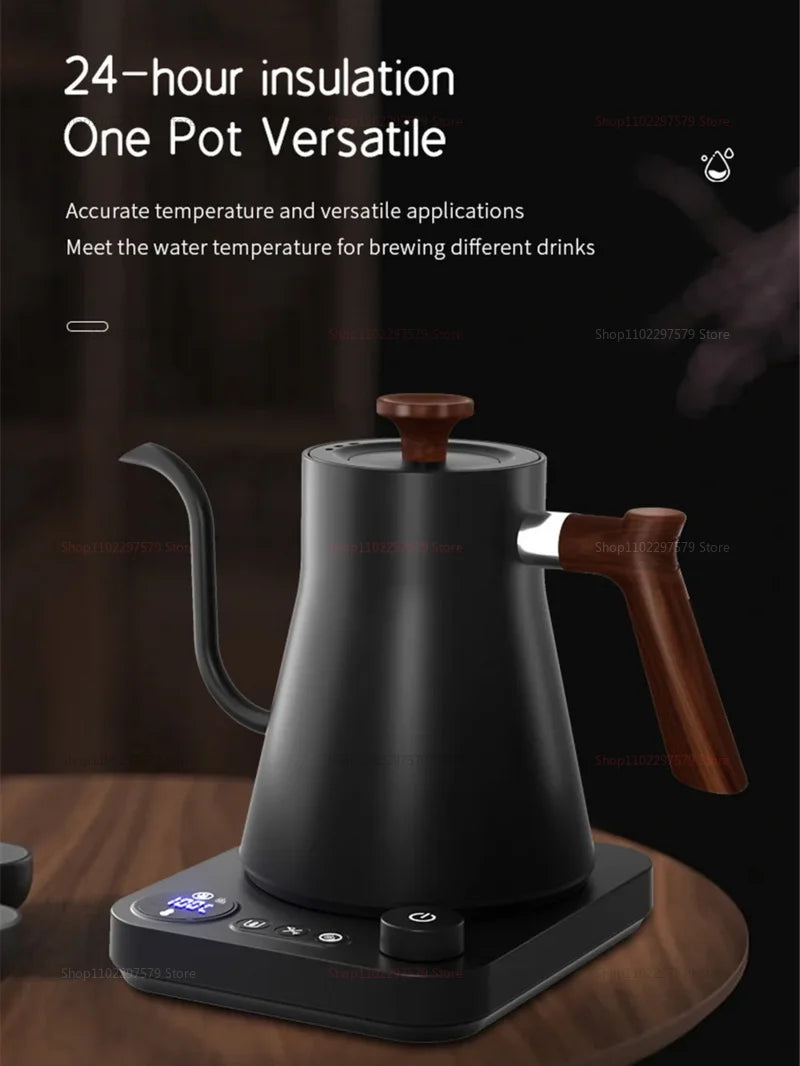 Electric Kettle 0.9L Temperature Control Stainless Steel Inner Quick Heating 1200W Electric Kettles for Pour Over Coffee Tea