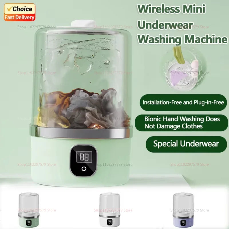 Portable Mini Washing Machine Small Laundry Washer Machine Clothes Cleaning Tool For Dormitories Travel Camping Hotel Apartment
