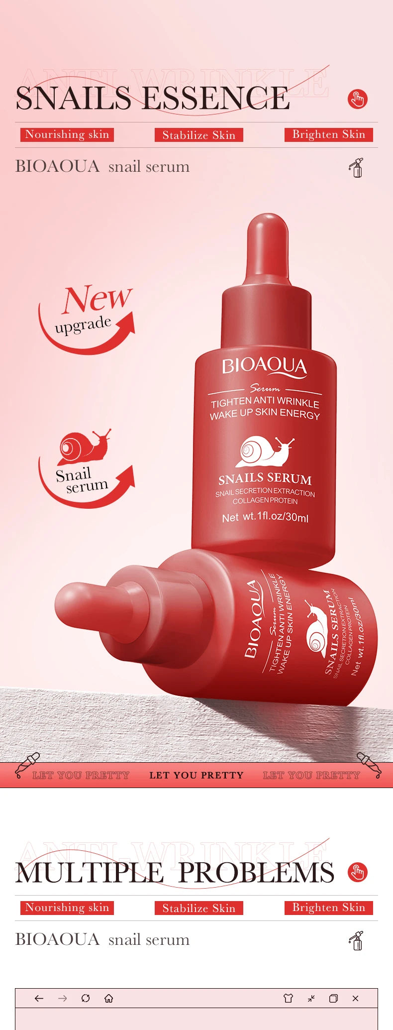 BIOAQUA Vitamin C Retinol Hyaluronic Acid Serum Moisturizing Brightening Hydrating Firming Facial Essence Beauty Face Skin Care