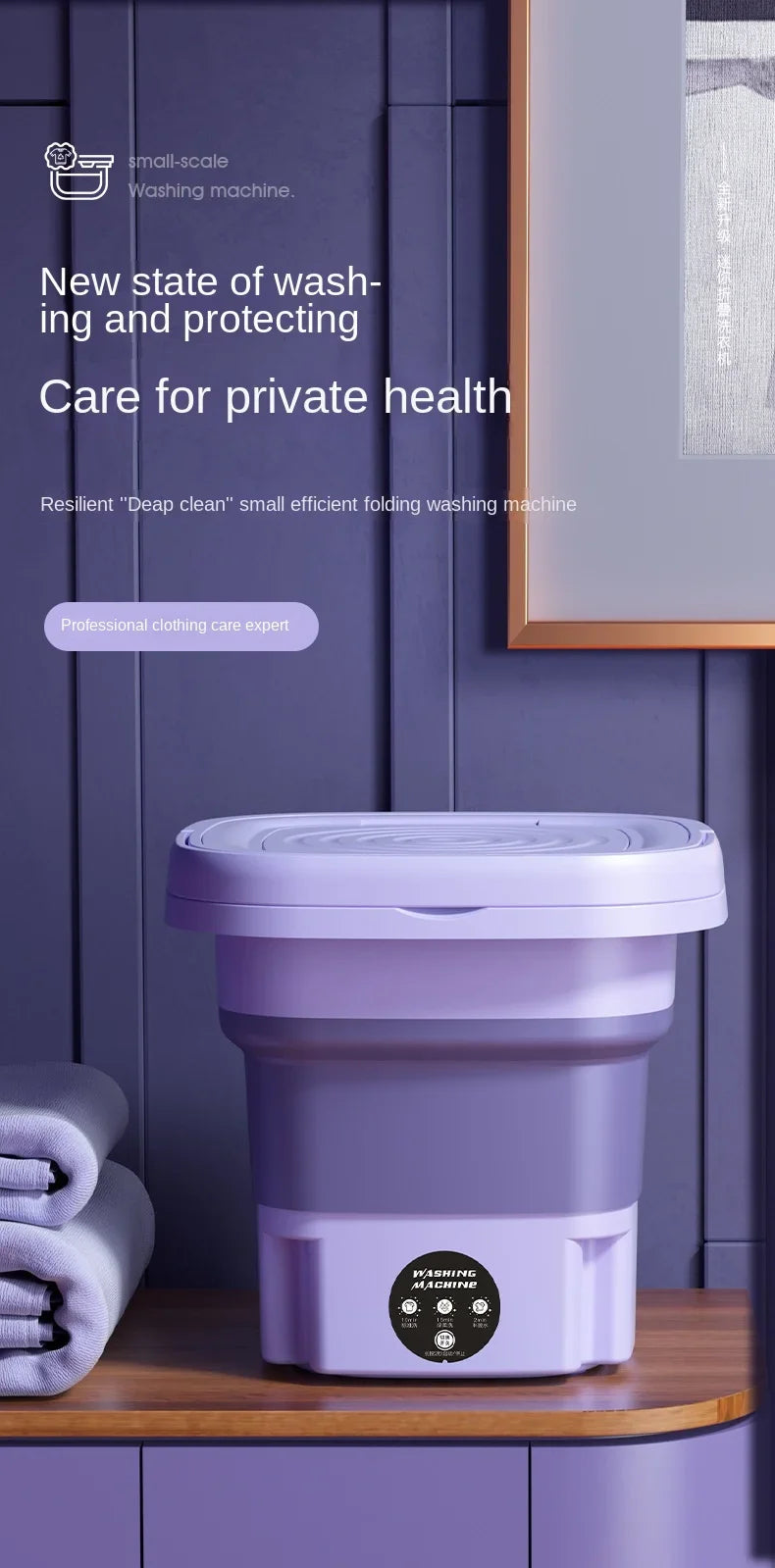 Mini Portable Folding Washing Machine For Home Dormitory Student Single Person Travel Automatic Small Washing Machine