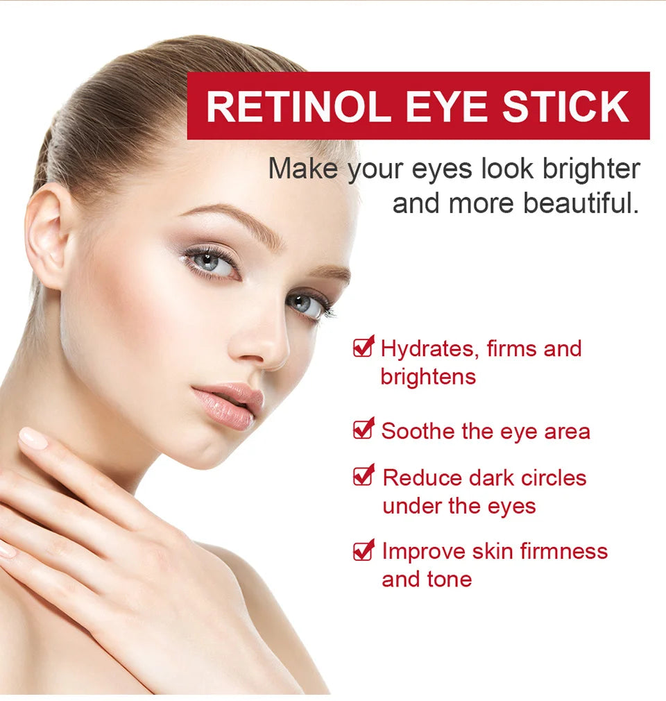 Retinol Eye Cream Lightening Dark Circles Firming Skin Instant Eye Repair Serum Stick for women Women Eyes Care